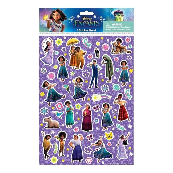 Encanto 15" Backpack Mirabel Madrigal w/ Disney 3D Raised Stickers Bruno Set - Picture 4 of 7
